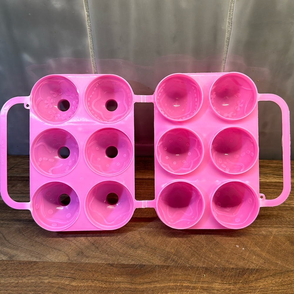 Jello Jell-O Jigglers Easter Egg Mold Maker PINK Etched Design Pattern